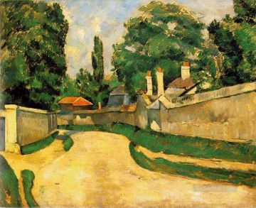 道路沿いの家々 ポール・セザンヌの風景 Oil Paintings